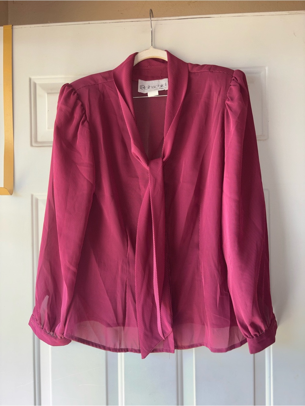 Vintage 80’s L. Rothschild San Francisco maroon career blouse size 12